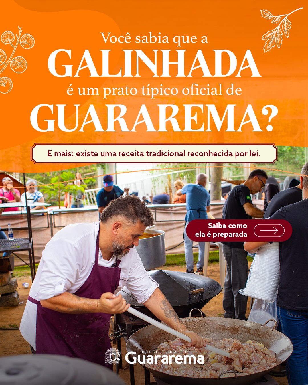 Postagem feita no Instagram da Prefeitura