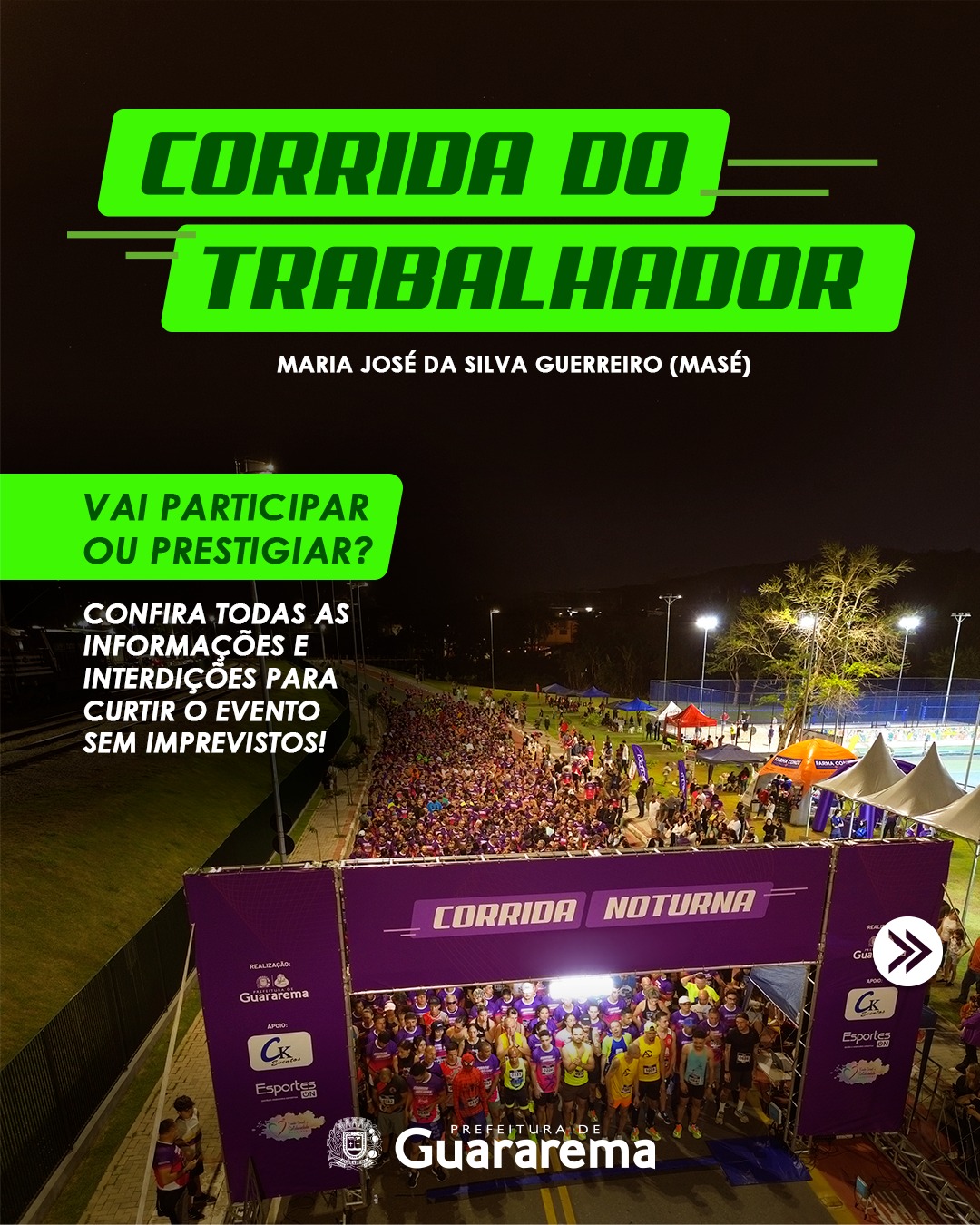 Postagem feita no Instagram da Prefeitura