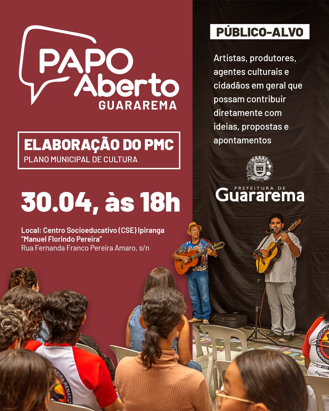 Postagem feita no Instagram da Prefeitura