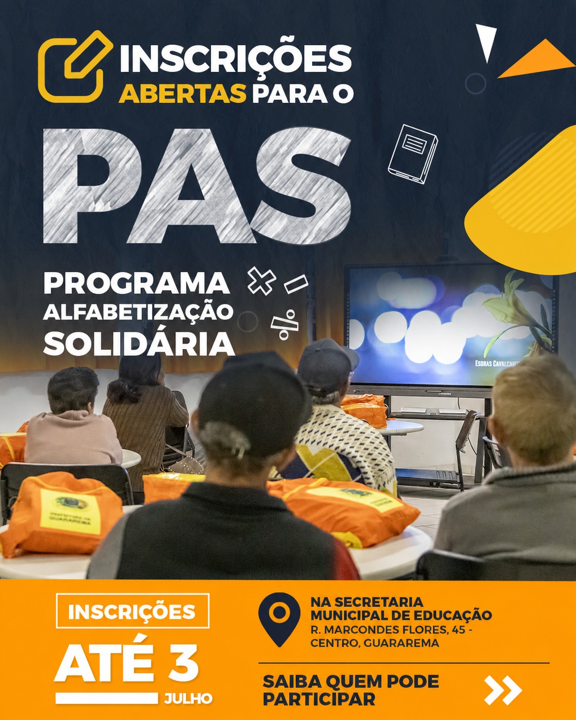 Postagem feita no Instagram da Prefeitura