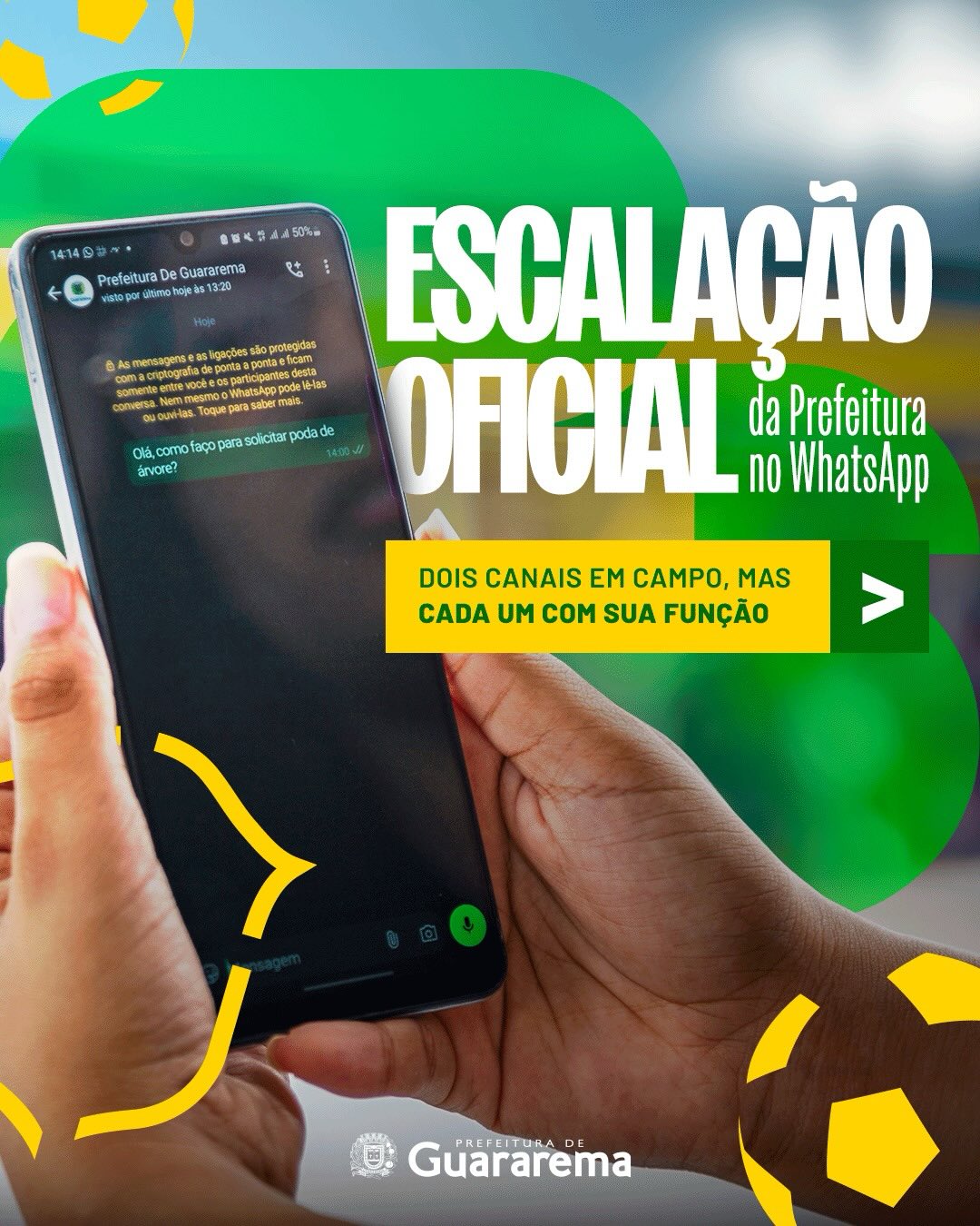 Postagem feita no Instagram da Prefeitura